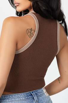 LACE-UP RACERBACK TANK TOP, image 5