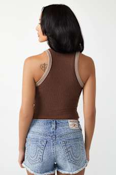 LACE-UP RACERBACK TANK TOP, image 6