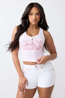 LACE-UP RACERBACK TANK TOP, image 2