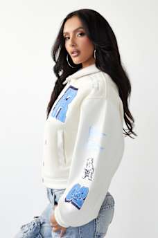 BLOUSON UNIVERSITAIRE STYLE AVIATEUR SURDIMENSIONN&Eacute;