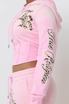 WASHED CORSET ZIP HOODIE