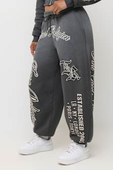 APPLIQU&Eacute; WASHED BAGGY JOGGER