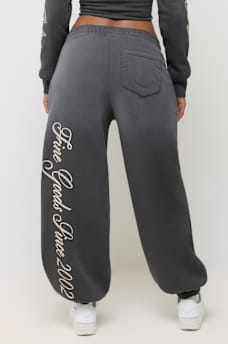 APPLIQU&Eacute; WASHED BAGGY JOGGER