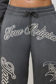 APPLIQU&Eacute; WASHED BAGGY JOGGER