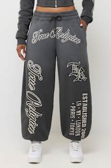 APPLIQU&Eacute; WASHED BAGGY JOGGER