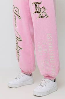 APPLIQU&Eacute; WASHED BAGGY JOGGER
