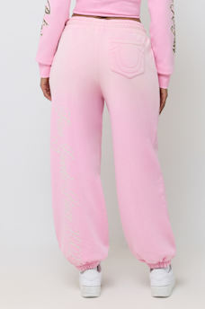 APPLIQU&Eacute; WASHED BAGGY JOGGER