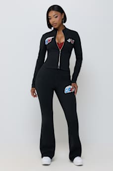 CRYSTAL SPORTY CONTOUR ZIP JACKET