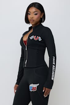 CRYSTAL SPORTY CONTOUR ZIP JACKET