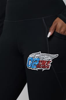 CRYSTAL MID RISE BOOTY PERFECTOR LEGGING