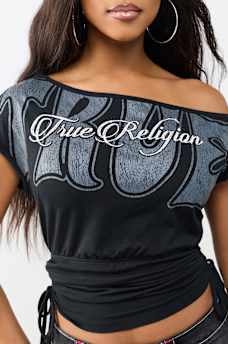 ONE-SHOULDER RUCHED TOP