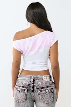 ONE-SHOULDER RUCHED TOP
