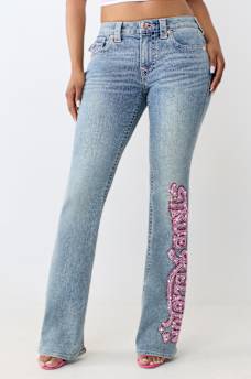 BECCA MID RISE CRYSTAL BOOTCUT JEAN