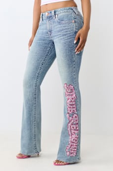 BECCA MID RISE CRYSTAL BOOTCUT JEAN