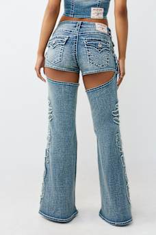 WESTERN BIG T RELAXED CHAP FLARE JEAN, image 3