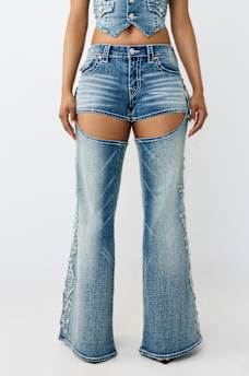 WESTERN BIG T RELAXED CHAP FLARE JEAN, image 6