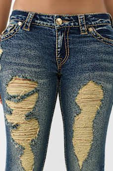 JOEY LOW RISE BIG T FLAP FLARE JEAN, image 4