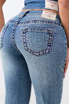 BECCA MID RISE BIG T BOOTCUT JEAN