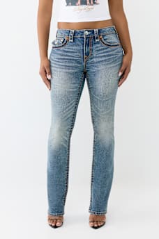 BILLIE MID RISE SUPER T APPLIQU&Eacute; FLAP STRAIGHT JEAN, image 2