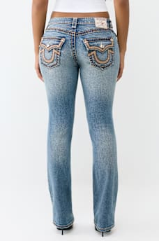 BILLIE MID RISE SUPER T APPLIQU&Eacute; FLAP STRAIGHT JEAN, image 5