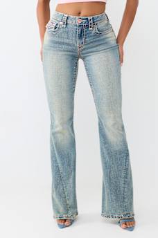 JOEY MID RISE SUPER T FLAP FLARE JEAN