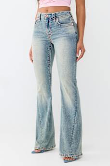 JOEY MID RISE SUPER T FLAP FLARE JEAN