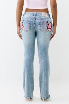 BECCA MID RISE BUTTERFLY BOOTCUT JEAN, image 5