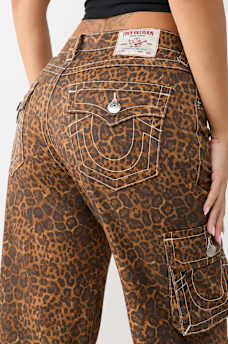 LEOPARD CARGO CURVY CAPRI
