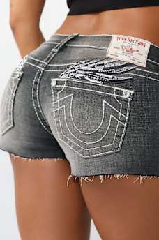 JOEY LOW RISE WINGED BIG T FLAP SHORT, image 1