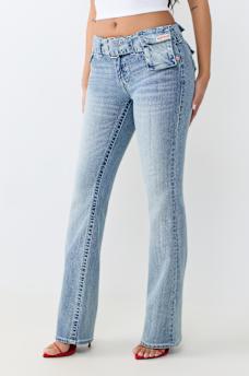 BECCA CARGO BELT FLAP BOOTCUT JEAN