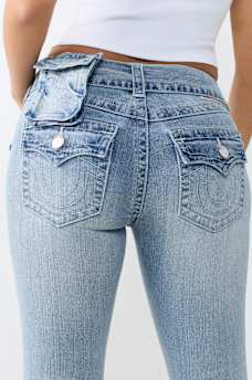 BECCA CARGO BELT FLAP BOOTCUT JEAN