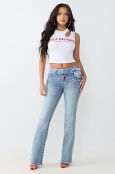 BECCA CARGO BELT FLAP BOOTCUT JEAN