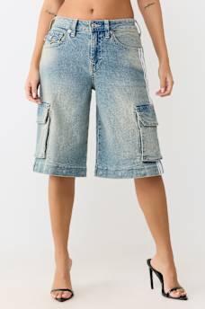 JESSIE MID RISE DETACHABLE SUPER BAGGY CARGO JORT
