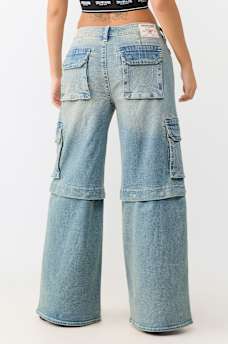 JESSIE MID RISE DETACHABLE SUPER BAGGY CARGO JORT