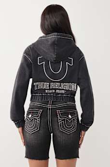 SUDADERA CON CAPUCHA Y CIERRE BIG T DE MEZCLILLA, image 6