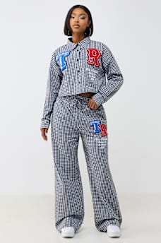 RELAXED GINGHAM LONG SLEEVE SHIRT