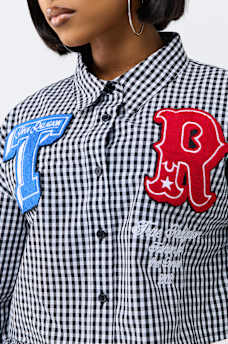 RELAXED GINGHAM LONG SLEEVE SHIRT