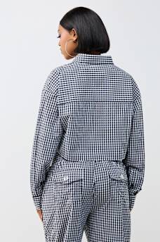 RELAXED GINGHAM LONG SLEEVE SHIRT