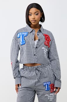 RELAXED GINGHAM LONG SLEEVE SHIRT