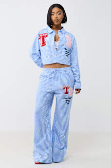 RELAXED GINGHAM LONG SLEEVE SHIRT
