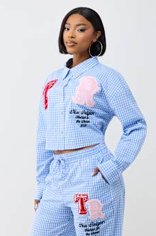 RELAXED GINGHAM LONG SLEEVE SHIRT