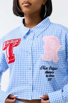 RELAXED GINGHAM LONG SLEEVE SHIRT