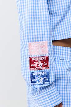 RELAXED GINGHAM LONG SLEEVE SHIRT