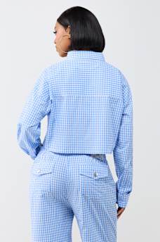 RELAXED GINGHAM LONG SLEEVE SHIRT