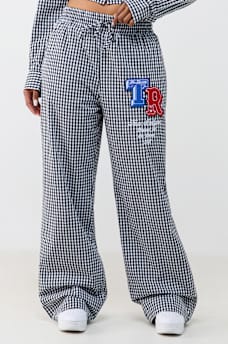PATCH GINGHAM LOUNGE PANT