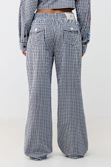 PATCH GINGHAM LOUNGE PANT