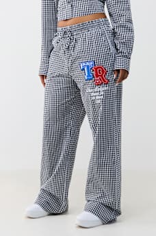 PATCH GINGHAM LOUNGE PANT