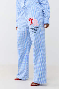 PATCH GINGHAM LOUNGE PANT