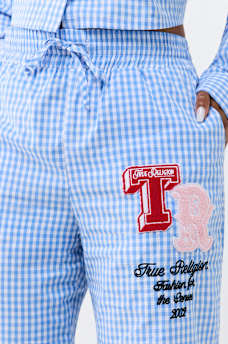 PATCH GINGHAM LOUNGE PANT