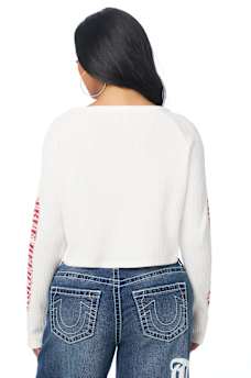 WAFFLE KNIT HENLEY TOP
